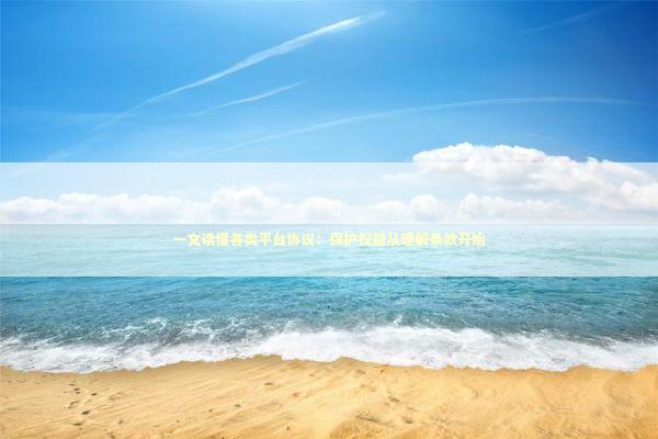 一文读懂各类平台协议：保护权益从理解条款开始 IT技术